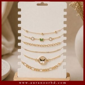 6-Piece Butterfly Bracelet & Anklet Set— Auranoor