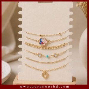 6-Piece Charm Bracelet & Anklet Set— Auranoor