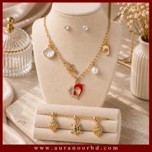Dolphin & Sea Turtle Charm Necklace set— Auranoor