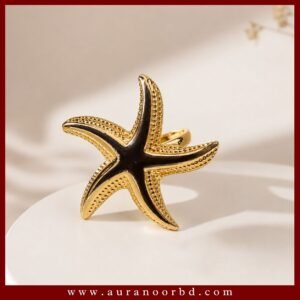 Gold-Tone Starfish Statement Ring—Auranoor