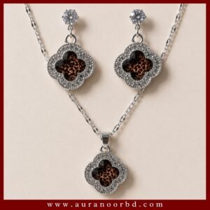 Leopard Clover Necklace & Earrings— Auranoor