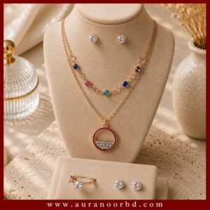Rainbow Layered Necklace Set— Auranoor